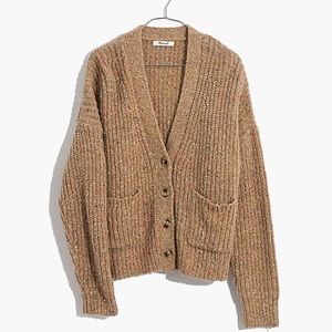 Madewell Speckled Rib Cardigan Sweater